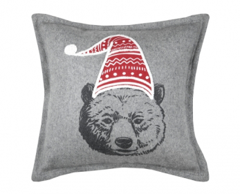 Vánoční dekorační polštář Medvěd