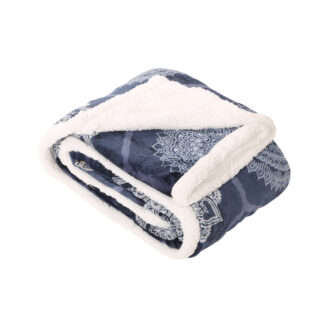 32214424 PD 20241205 Deka beránek ornament 150×200 cm modrá 154334 A